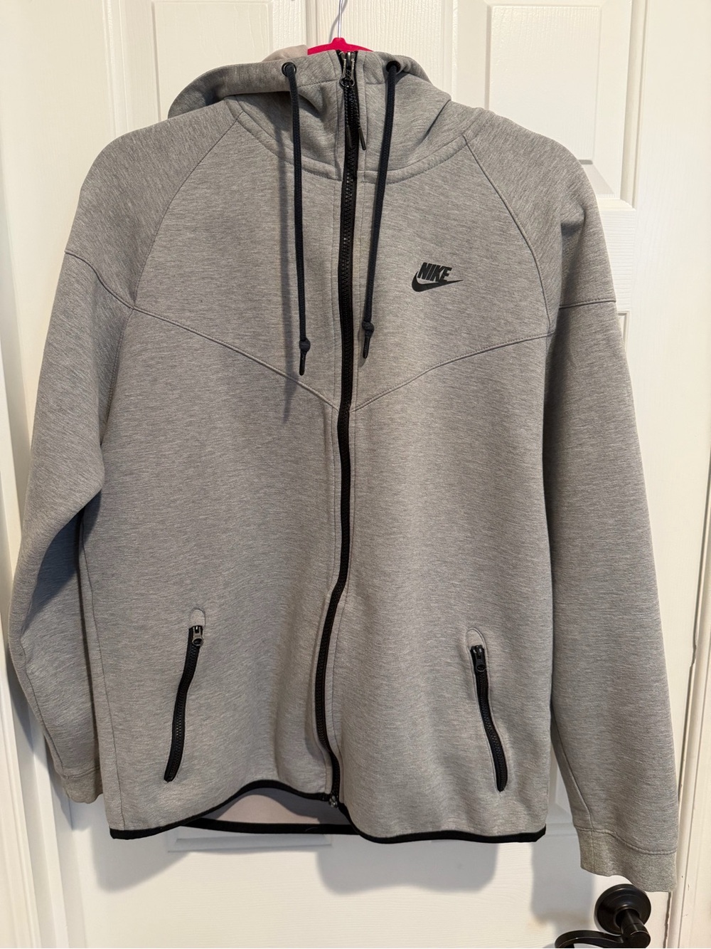 Nike Men’s Grey Full-Zip Hooded Jacket L